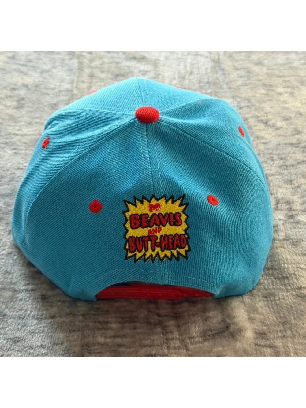 Nostalgia Co Beavis and Butt-Head Snapback Hat Men's One Size Blue MTV